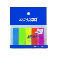 Закладки пластикові Economix 5 цветов